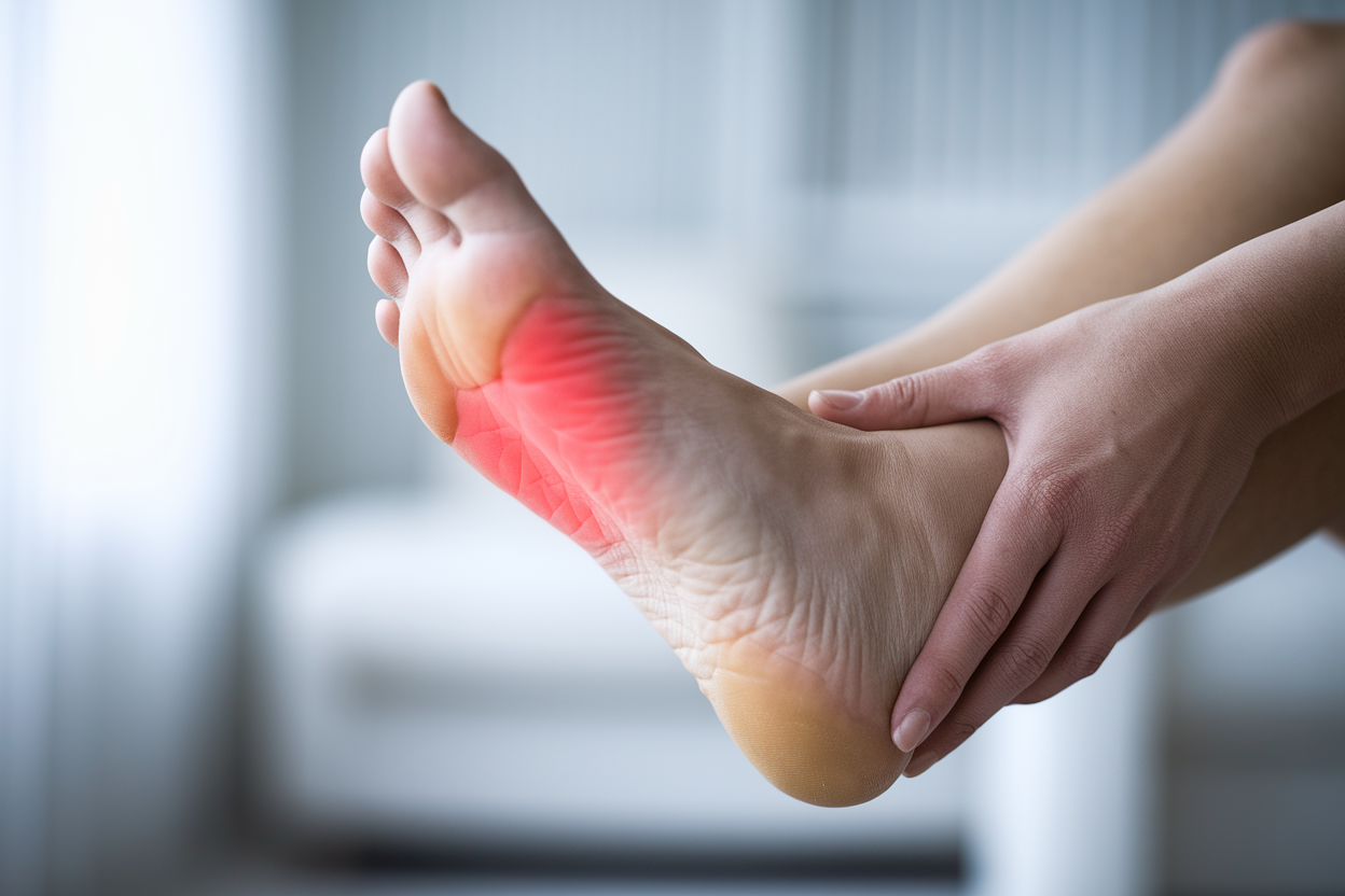 pied-gros-plan-cote-rouge